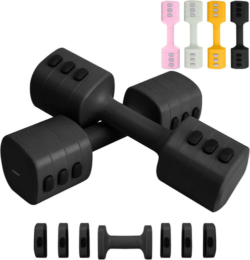4-in-1 Fast Adjust Dumbbell Set 2–5.5LB Each Non-Slip Home Gym Weights