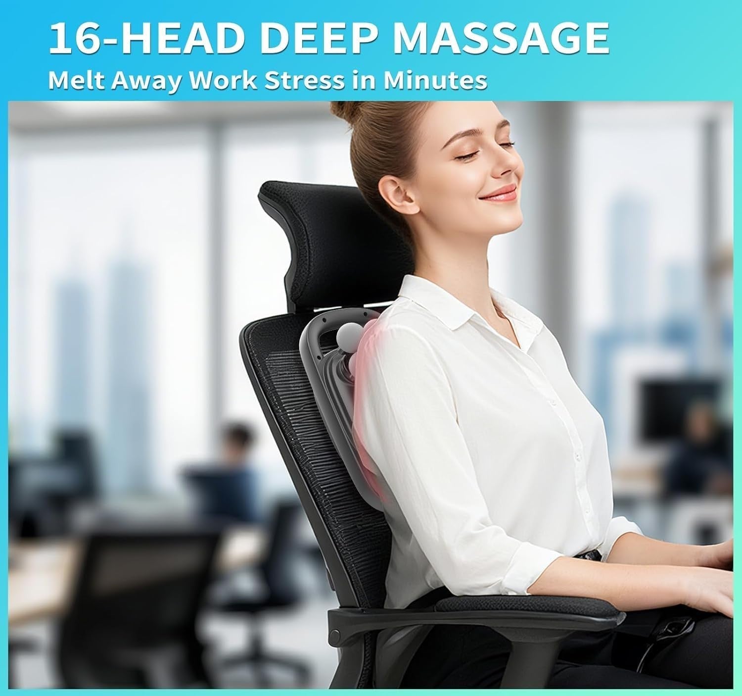 16 Head Deep Tissue Massage Gun 99 Speed Percussion Massager Full Body Relief