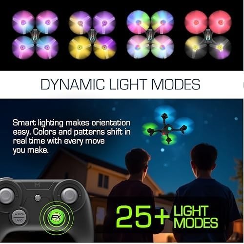 Sky Viper Nova Light FX Drone RGB LED 1080p Camera Auto Launch One-Touch Stunt