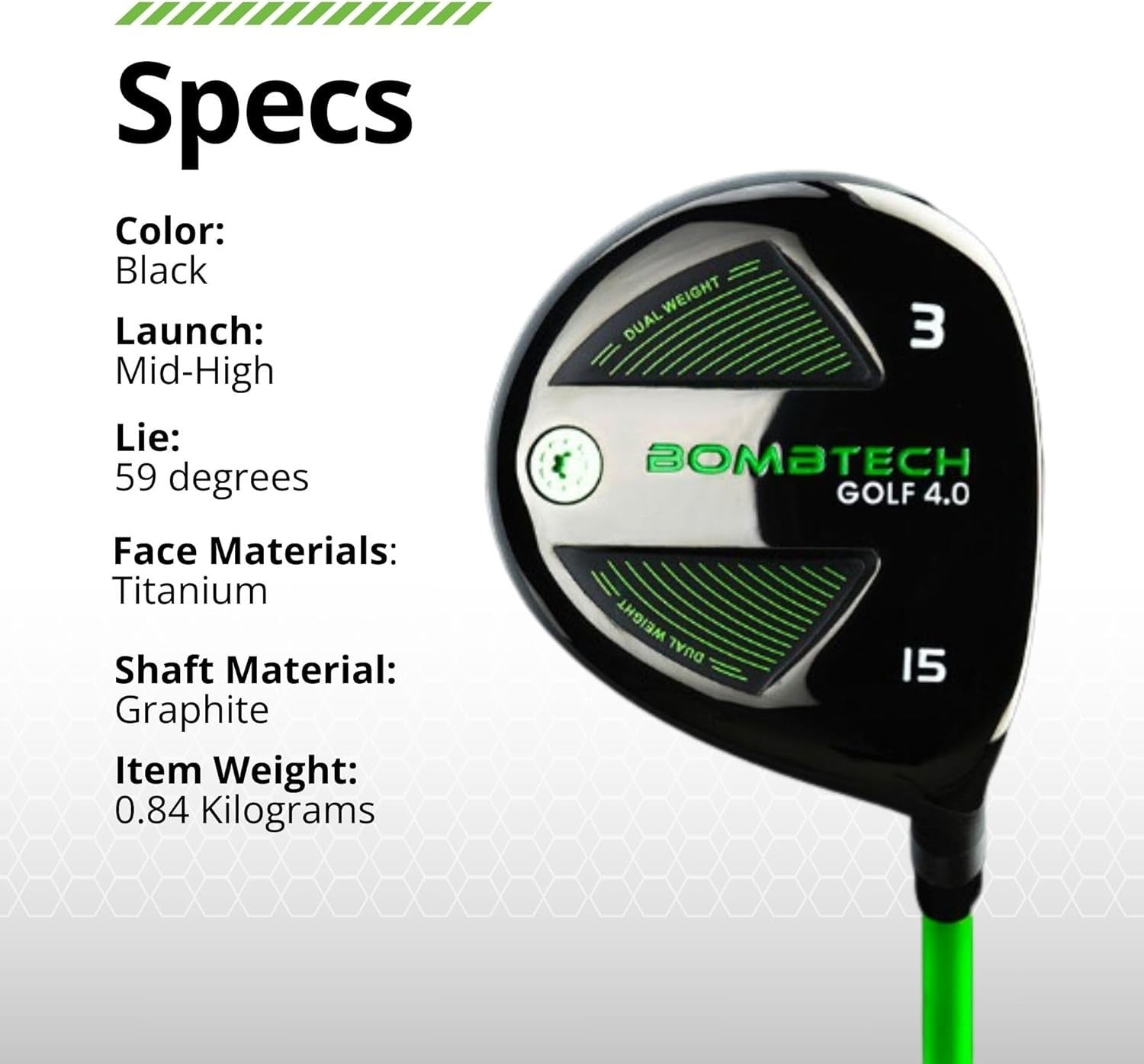 Mens Right Hand Driver & 3 Wood Set 10.5° Stiff Graphite Max Forgiveness
