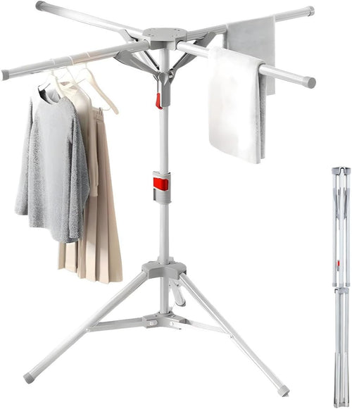 Height Adjustable Clothes Airer Stand Foldable Laundry Drying Rack