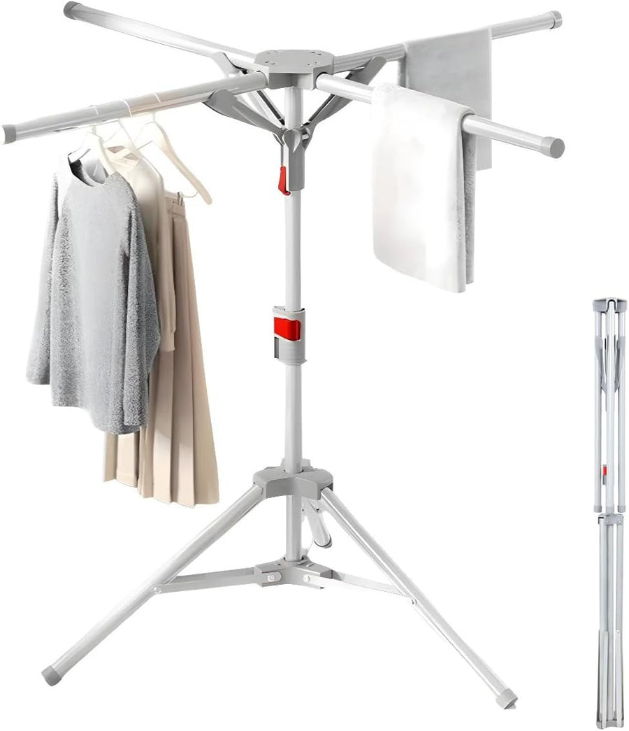 Height Adjustable Clothes Airer Stand Foldable Laundry Drying Rack