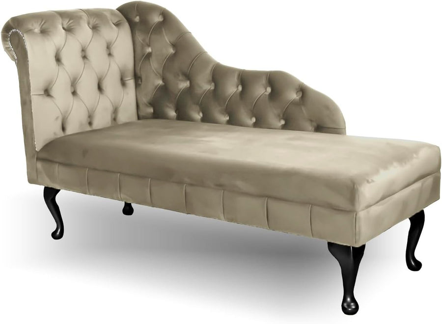 Cedar Velvet Tufted Chaise Lounge Sofa – Handmade, Durable & Stylish Seat