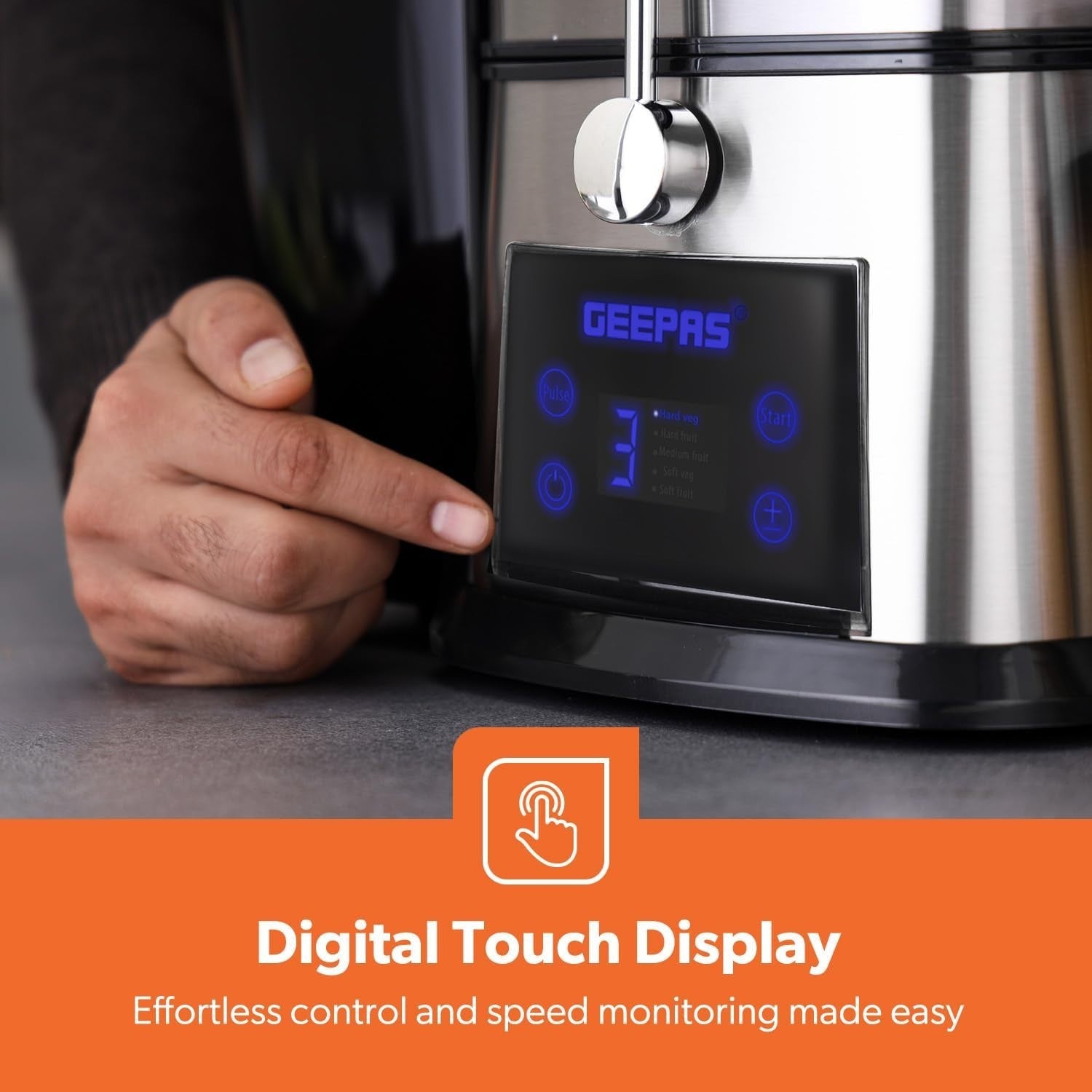 800W Digital Juice Extractor Whole Fruit Vegetable Juicer 75mm Feed Chute
