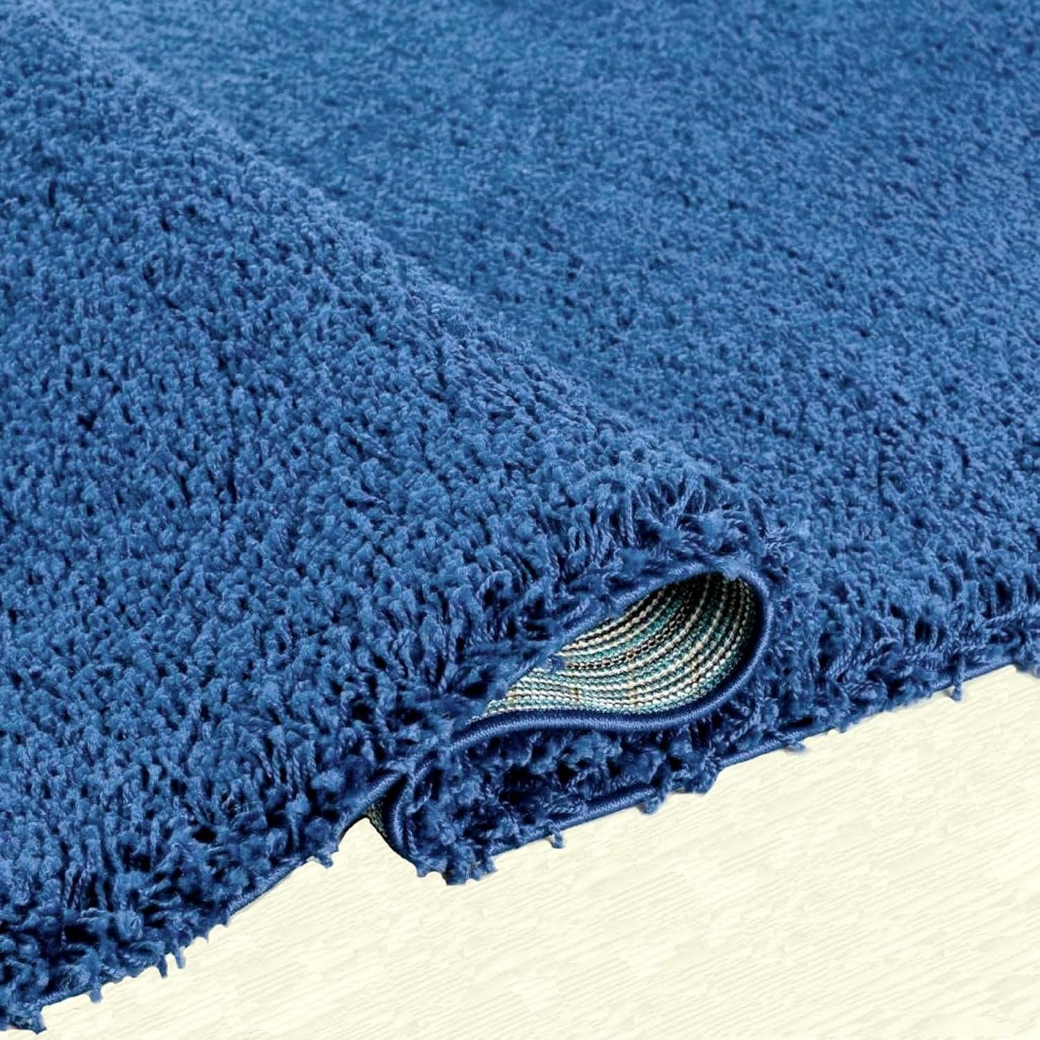 Extra Large Shaggy Rug 160x230cm 5cm Thick Soft High Pile Navy Blue Carpet