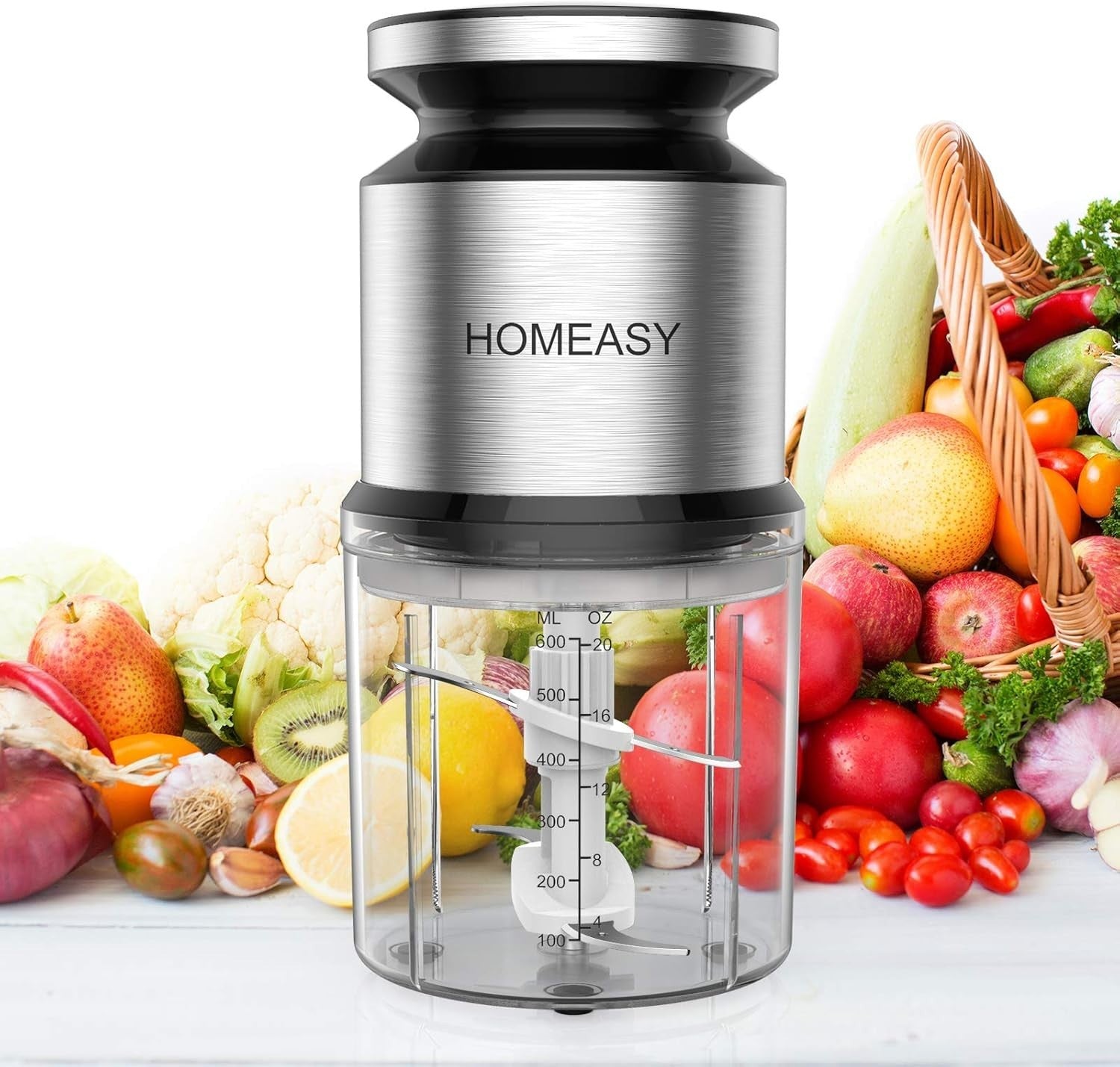 Mini Food Processor Chopper 300W | Stainless Steel Meat, Veg & Nut Grinder