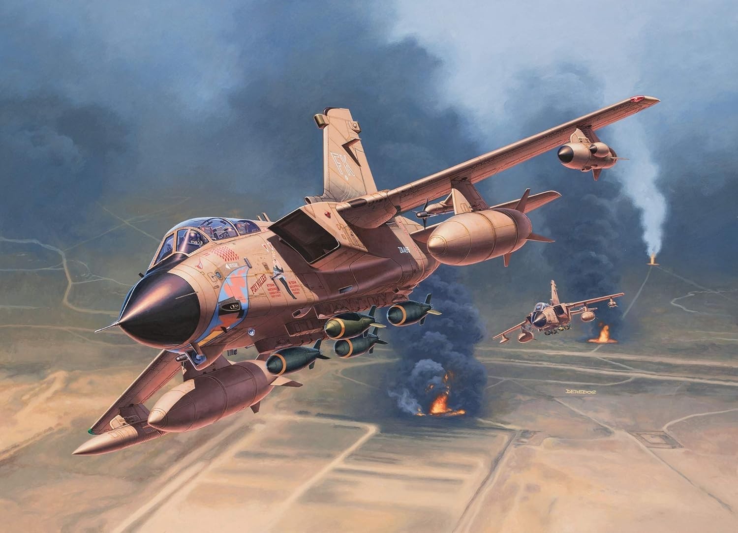 Gulf War Tornado GR.1 1:32 Scale Unassembled Plastic Model Kit Military