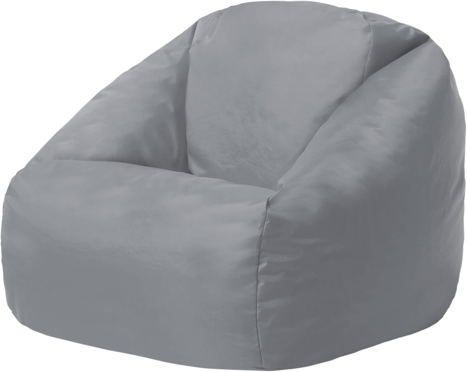 Kids Bean Bag Chair with Backrest Grey Indoor Outdoor Waterproof Seat