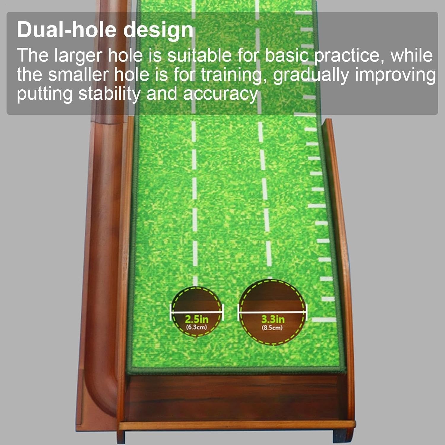 Indoor Putting Green Golf Practice Mat 74” Automatic Ball Return Home Office