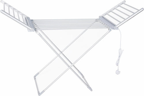 Electric Heated Clothes Airer Folding Drying Rack 20 Heated Bars Indoor
