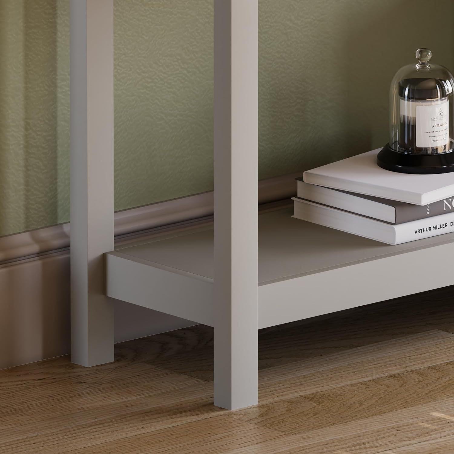Console Table with Storage Shelf & 3 Drawers, Grey MDF, 74H x 100W x 30D cm