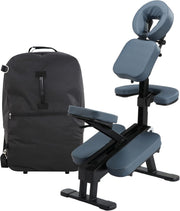 Portable Massage Chair Adjustable Lightweight Aluminum Tattoo Spa Therapy Blue