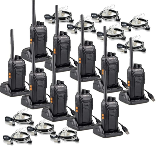 Professional Walkie Talkies 10 Pack PMR446 Rechargeable VOX 2 Way Radio