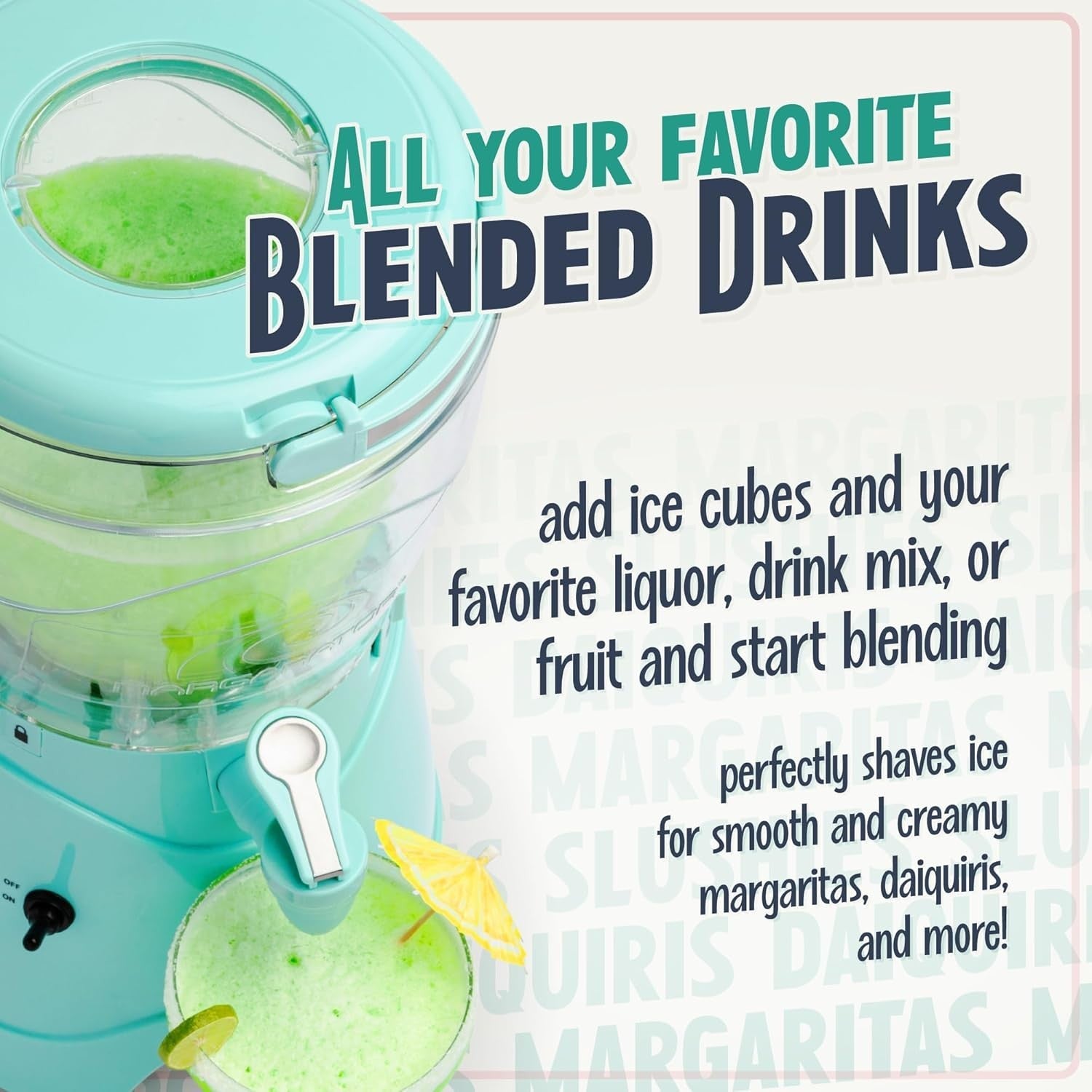 Frozen Drink Maker Slushie Machine Margarita Maker 3.7L Aqua