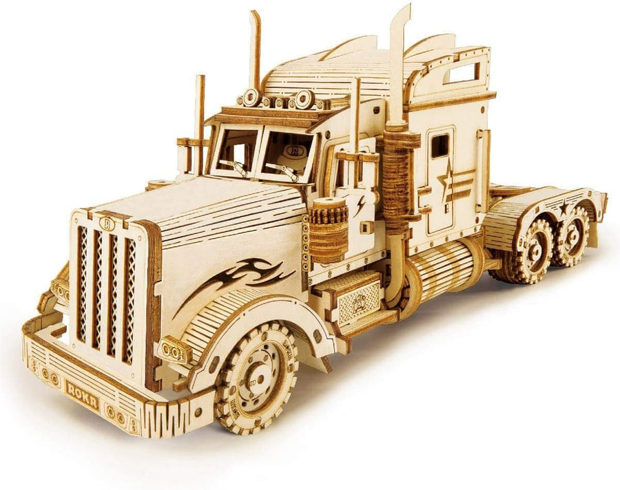 3D Wooden Truck Model Kit – Durable, Laser-Cut, Fun & Educational Gift