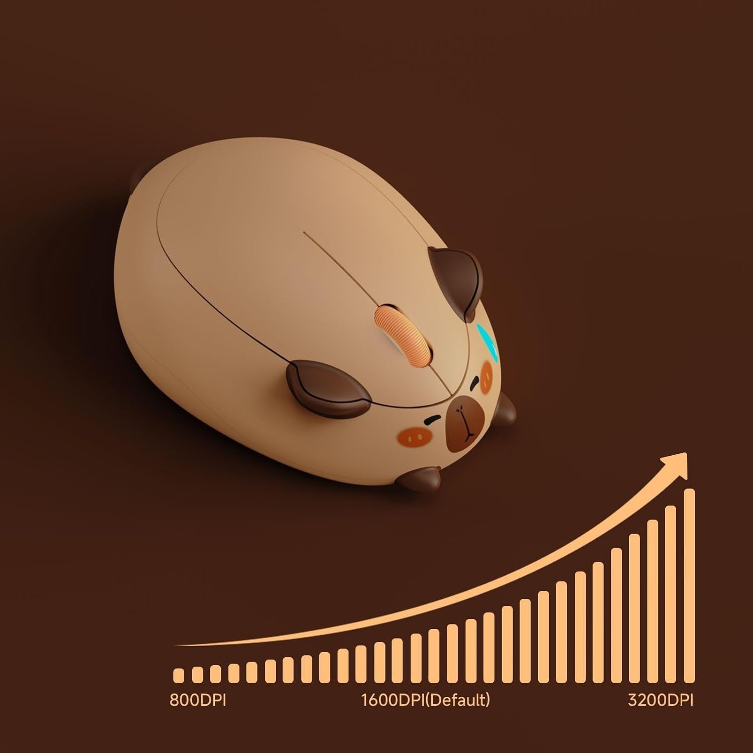 Cute Capybara Wireless Mouse 3200 DPI Bluetooth Silent PC