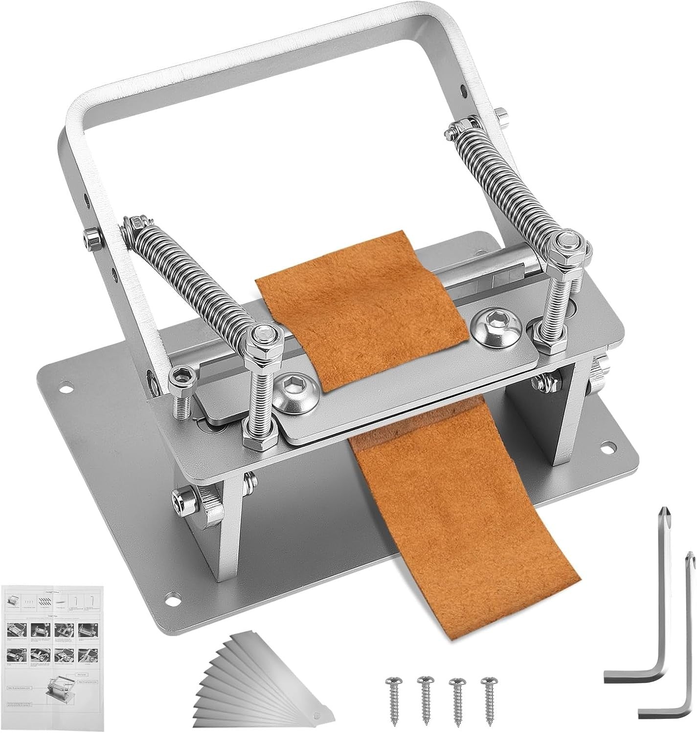 Leather Skiver Splitter Machine Manual Adjustable Thickness Craft Tool