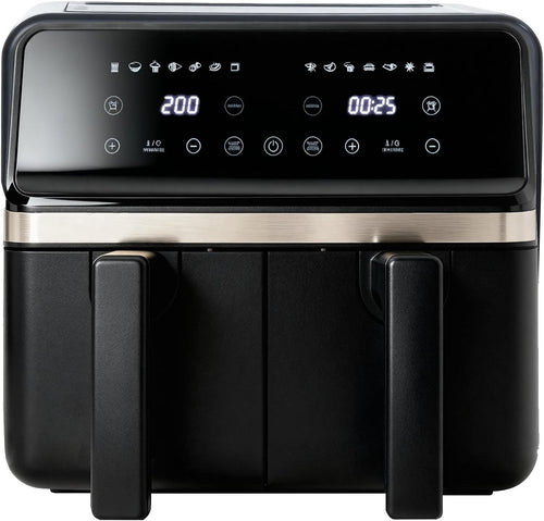 8L Dual Zone Air Fryer 2200W Extra Large 11-in1 Fast Healthy Cooking Crisp Bake
