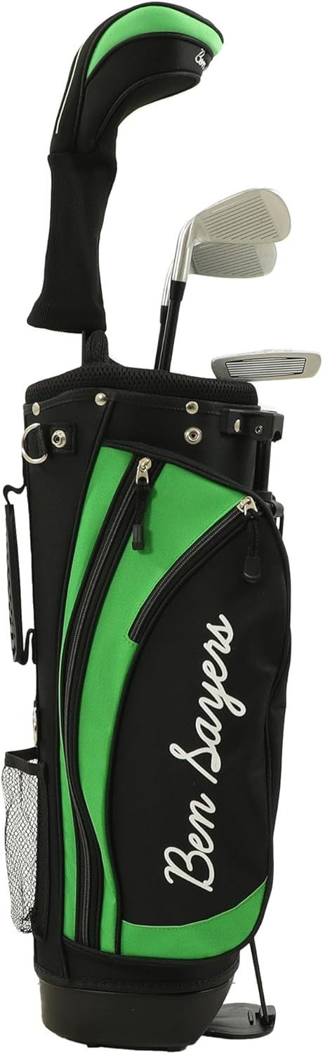 Kids Right Hand Golf Starter Set 4pc Oversize Driver Irons Putter Stand Bag