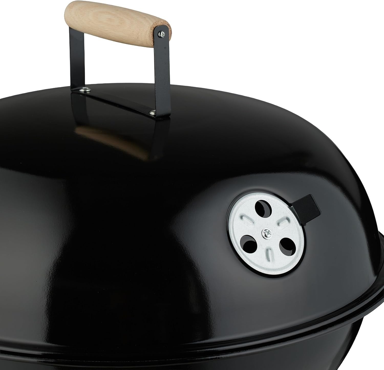 44cm Kettle Charcoal BBQ Grill with Lid, Wheels & Adjustable Air Vent