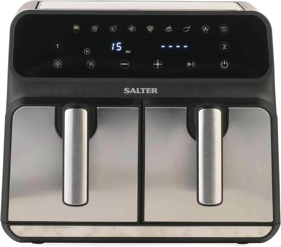 Dual Air Fryer 7.6L | Sync & Match, 10 Functions, LED Touch, Low-Oil, 1700W