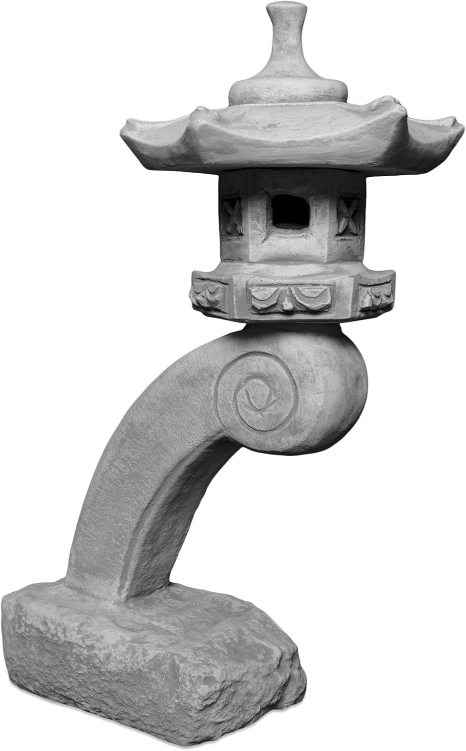 Japanese Stone Lantern Yukimi 62CM, Grey, Frost-Proof Garden Decor