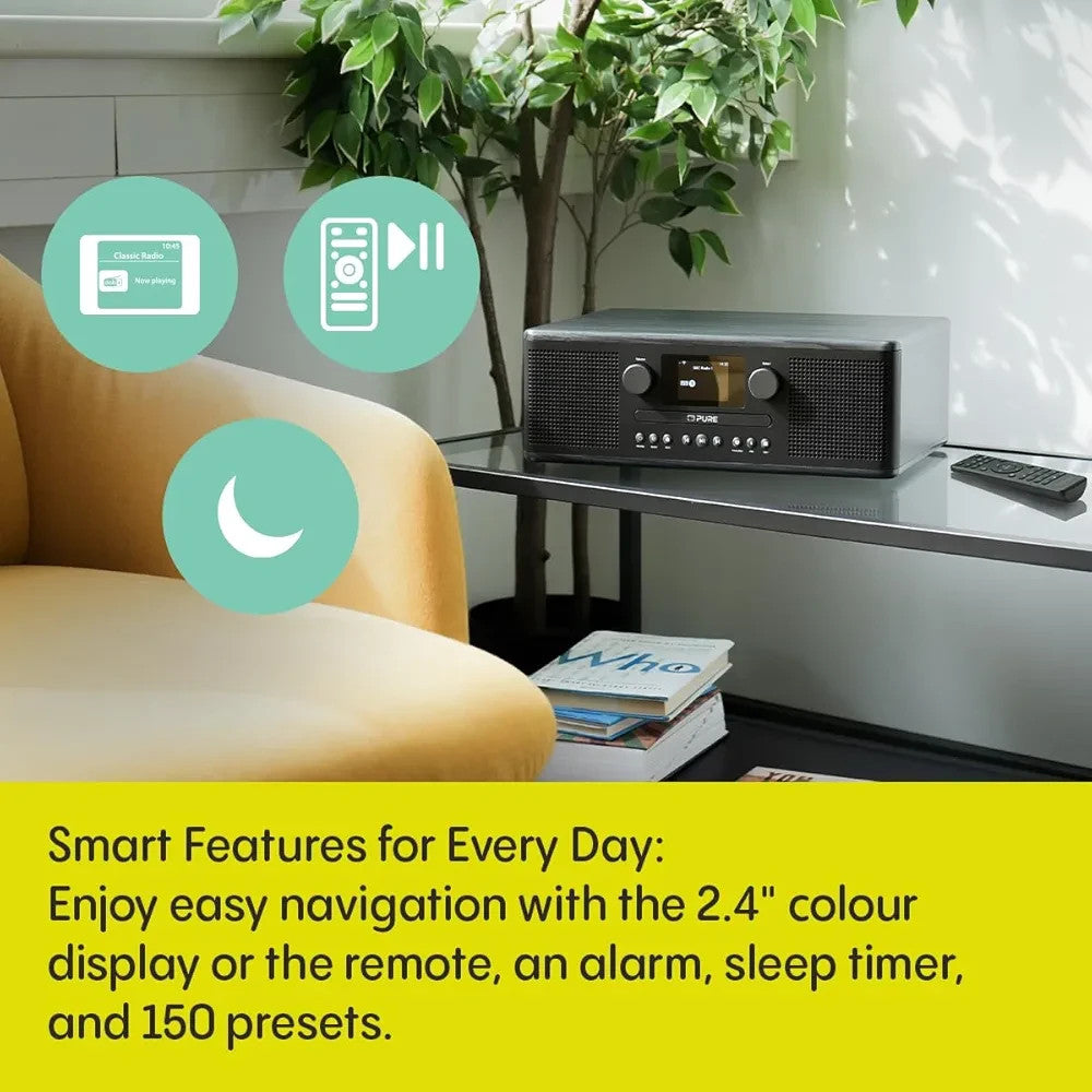 All-in-One Internet Radio CD Player DAB+ FM Bluetooth WiFi HiFi System Alarm