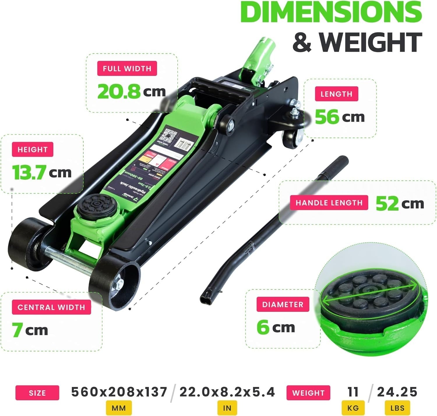 2.5 Ton Low Profile Hydraulic Trolley Jack 5500lbs Car SUV Lift Heavy Duty Steel