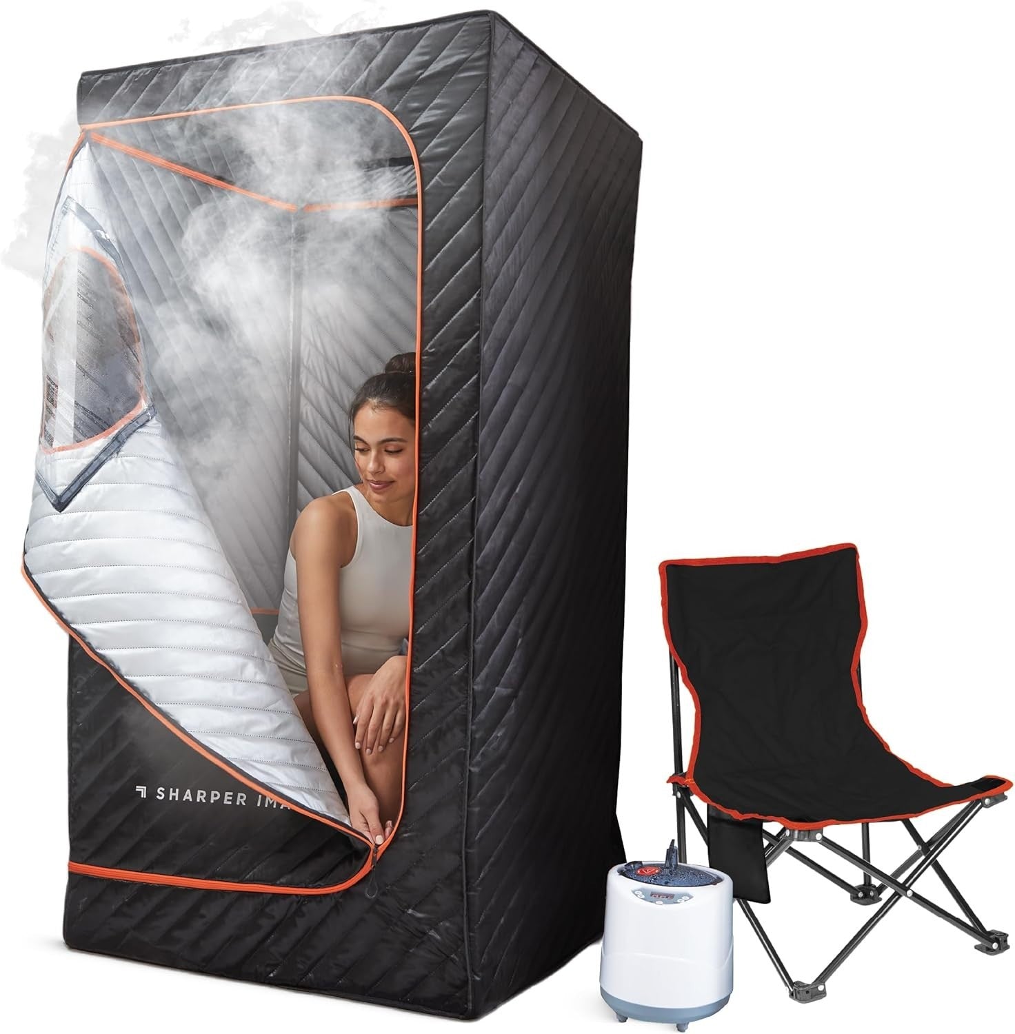 Portable Steam Sauna Tent Home Spa Pod w/ Chair & Temp Control Indoor Outdoor