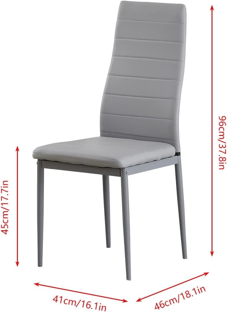 Square Glass Dining Table Set 75x75cm Grey Chairs 2 Seater Compact