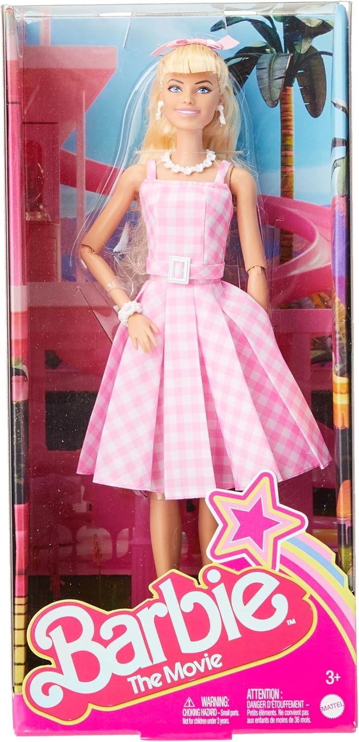 Pink Gingham Dress Fashion Doll Daisy Necklace Collector