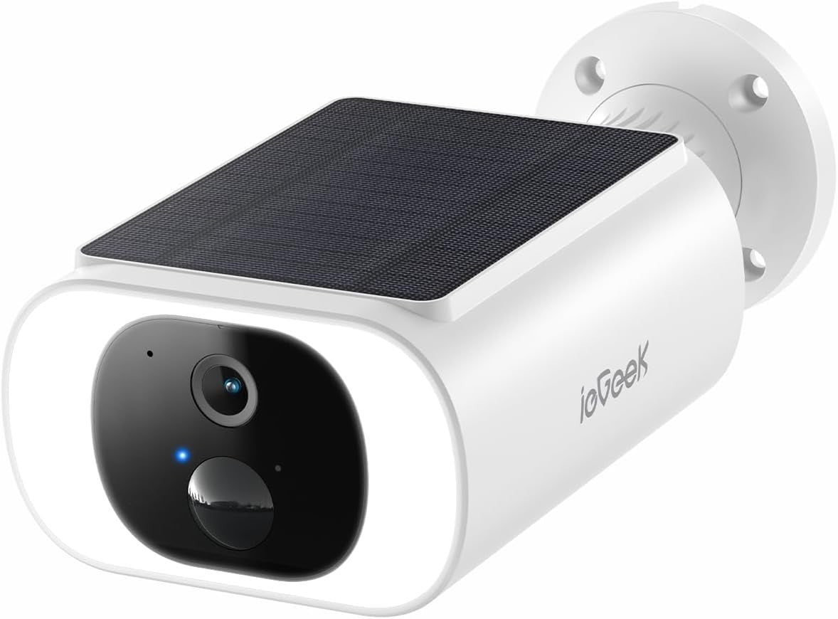 2K Solar Security Camera Wireless Outdoor CCTV Color Night Vision