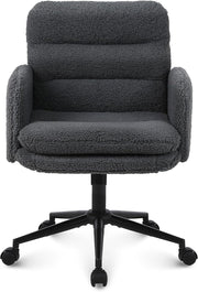 Ergonomic Office Desk Chair Dark Grey Cashmere Adjustable Swivel Tilt