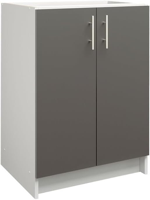 600mm Dark Grey Matt Kitchen Base Cabinet Cupboard Storage Unit Modern