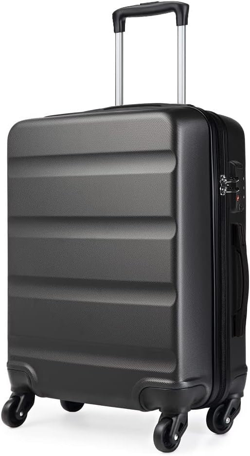 66cm ABS+PC Checked Suitcase Lightweight Spinner Trolley TSA Secure Lock