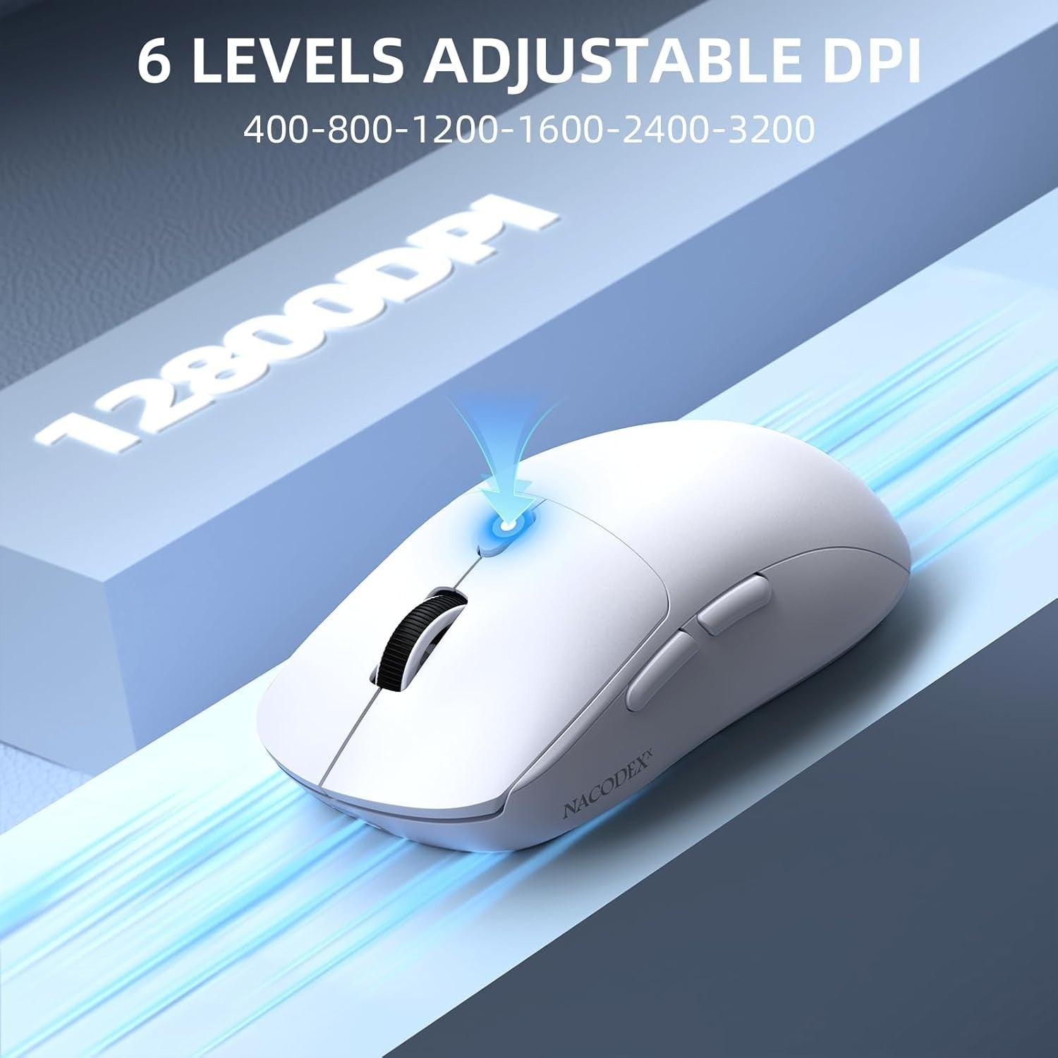 Wireless Gaming Mouse 12800 DPI 67g Ultra Lightweight BT 2.4G USB-C