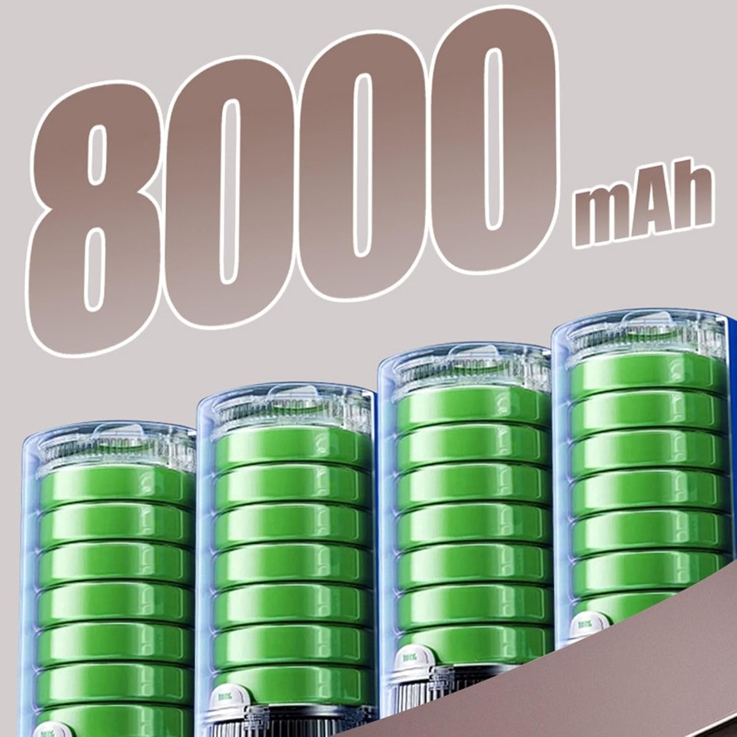 8000mAh Rechargeable Standing Fan – 12-Speed Quiet Air Circulator w Remote Timer