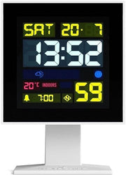 Digital Alarm Clock Large LCD Retro Square Desk Bedside Time Display