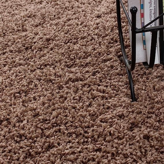 Extra Large Shaggy Rug 160x230cm 5cm Thick Soft High Pile Dark Beige Carpet