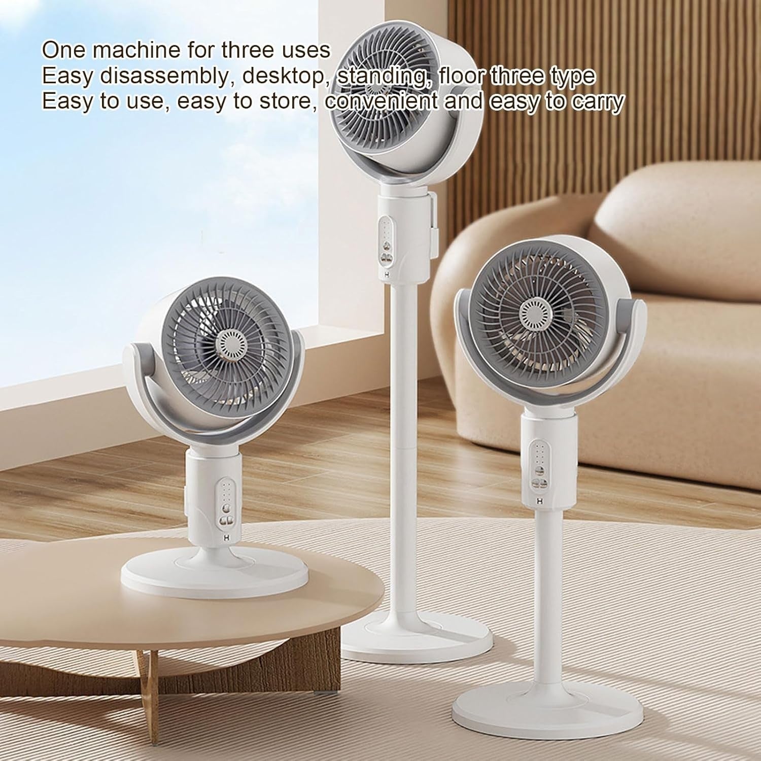 Quiet Adjustable Standing Fan – 4-Speed Remote Control Oscillating Floor Fan