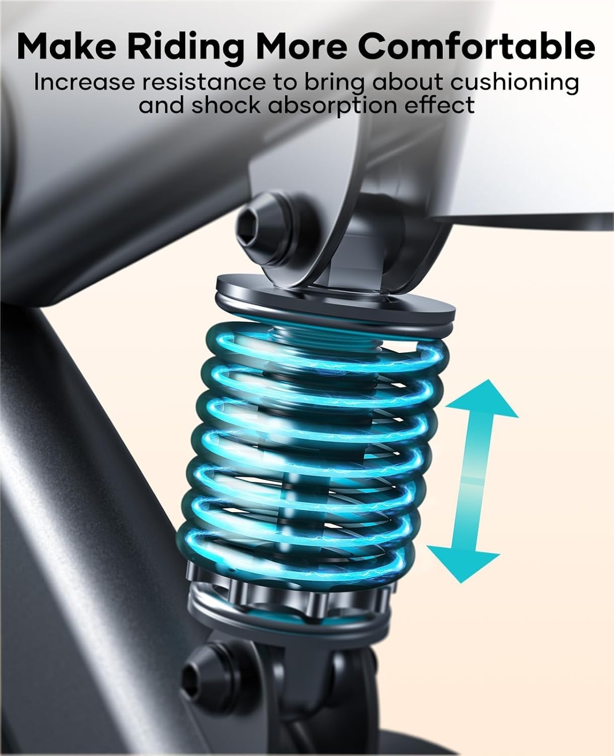 Quiet Magnetic Spin Bike w/ APP, 15kg Flywheel, Shock Absorption & 350lb Cap