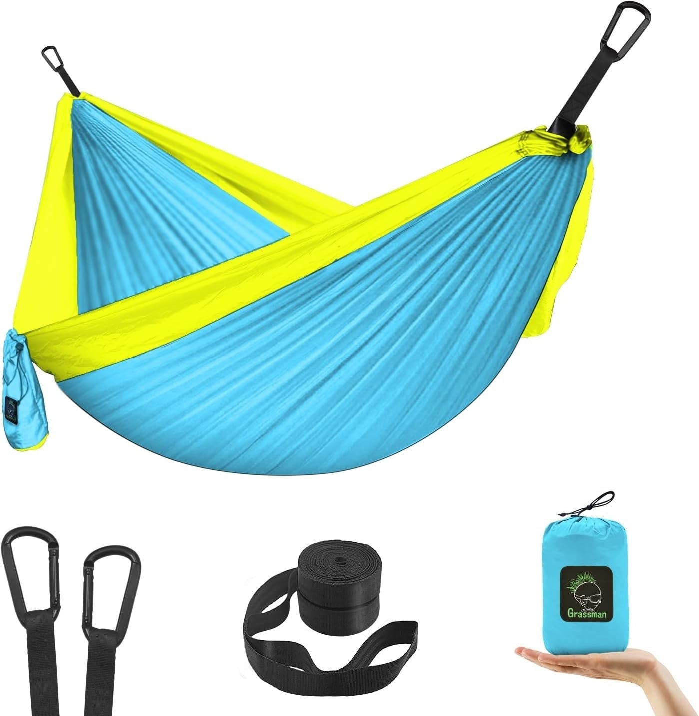 Kids Camping Hammock with Straps | Lightweight Portable Indoor Outdoor Swing