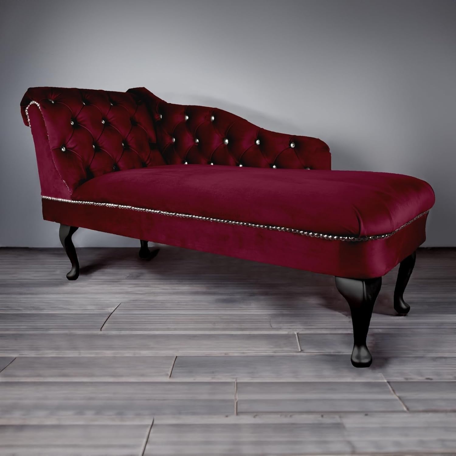 Luxury Velvet Tufted Chaise Lounge Left Hand | Handmade UK, Durable & Stylish