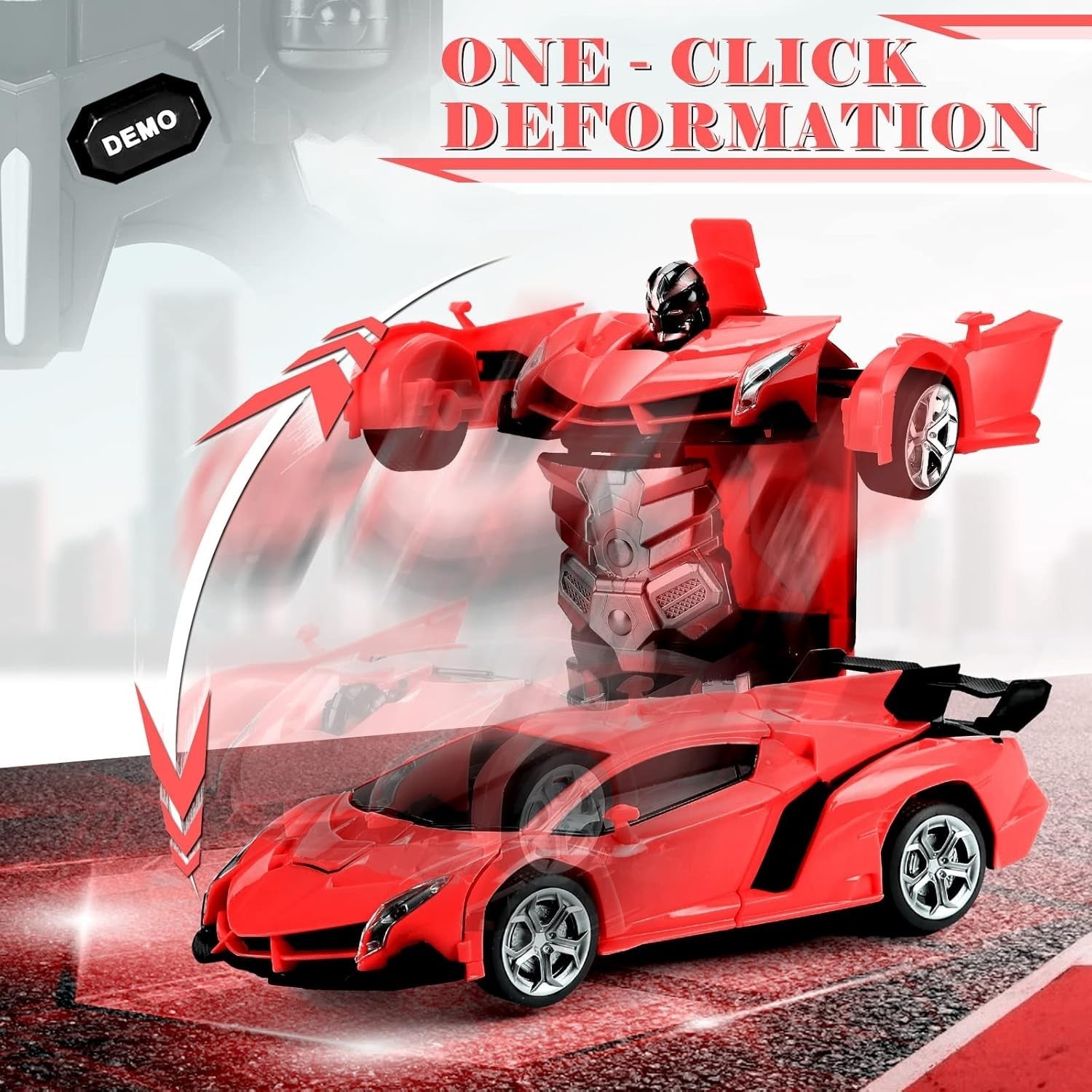 Robot RC Car 360° Spin Toy – Rechargeable Gift for Kids 3–8+