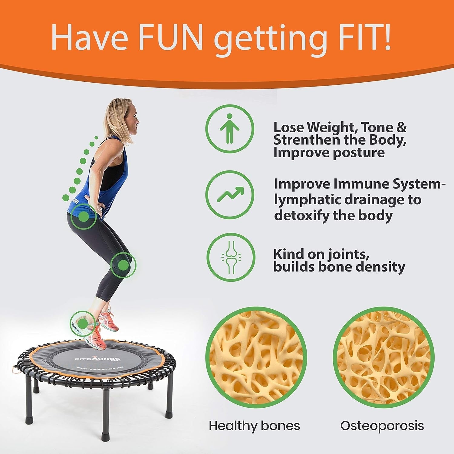 XL Bungee Rebounder Trampoline 150KG Silent Indoor Fitness Physio Approved
