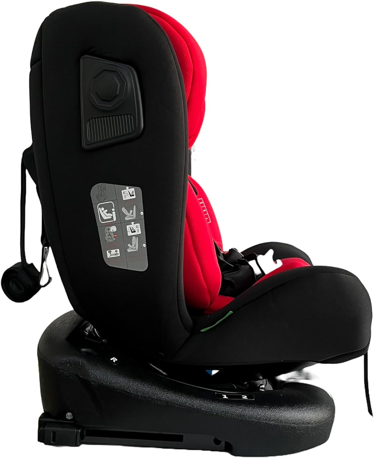 360° Rotating i-Size Car Seat ISOFIX R129 0–36kg Birth to 12 Years Red