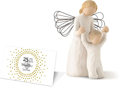 Guardian Angel Figurine with Child 12.5cm ✨ Hand-Painted Sculpture Gift Set