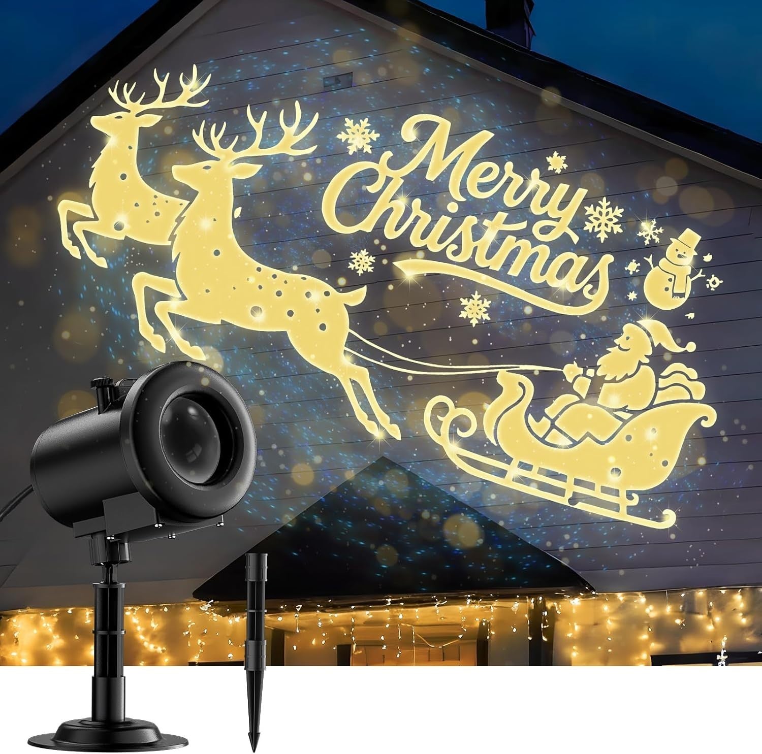 Outdoor Christmas Projector 12 Pattern 3D Holiday LED Waterproof