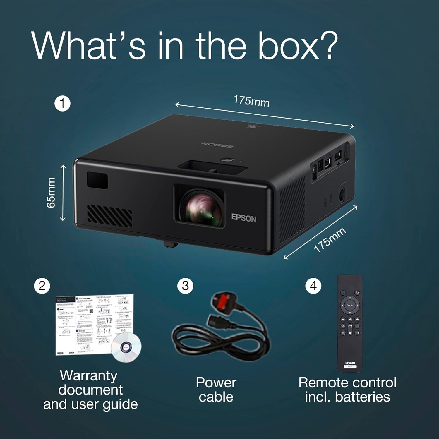 Laser Full HD 1080P Portable Projector 1000 Lumens Gaming Home Cinema