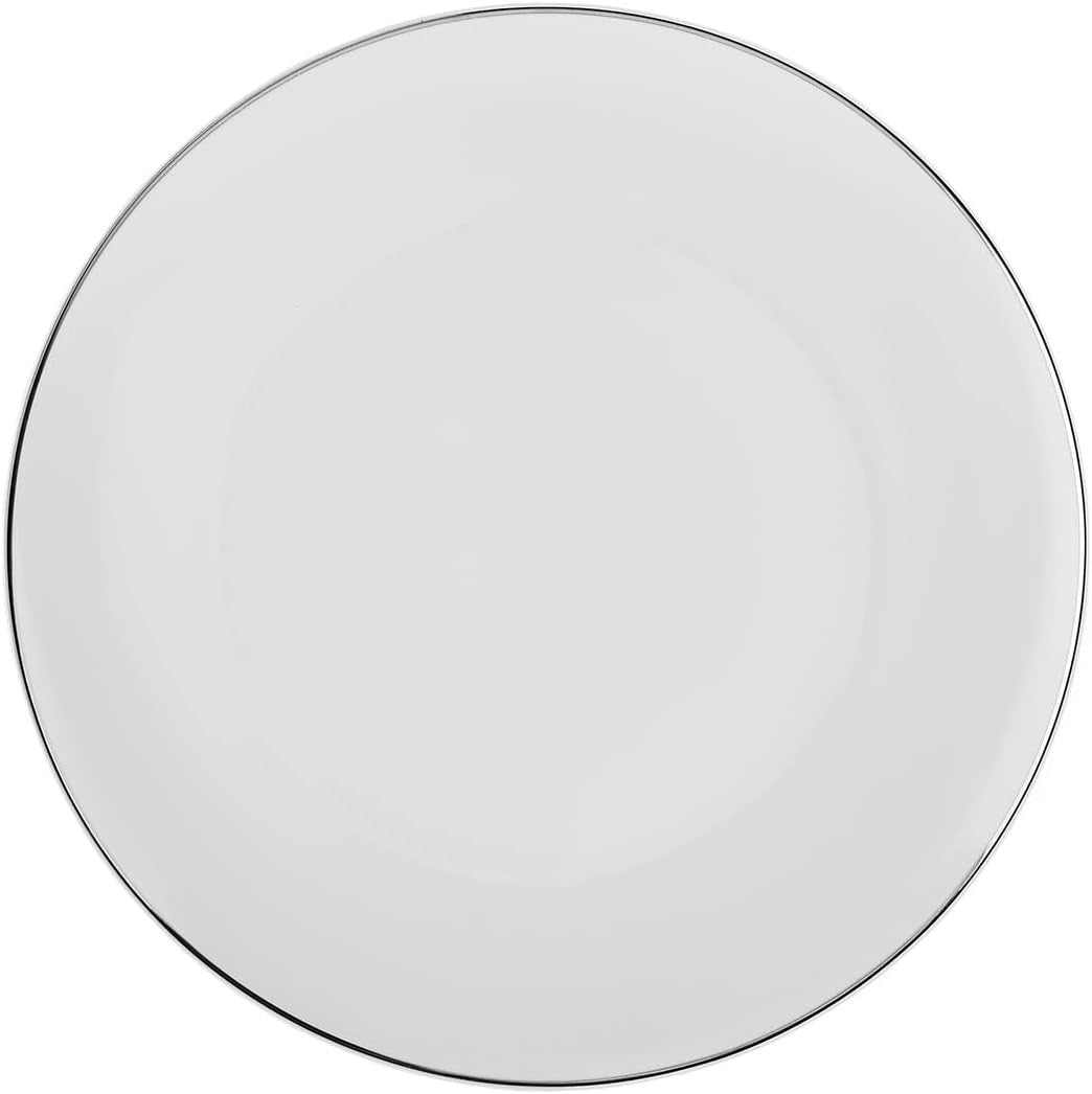24 Piece Porcelain Dinner Set for 6 Plates Bowls Elegant White Tableware